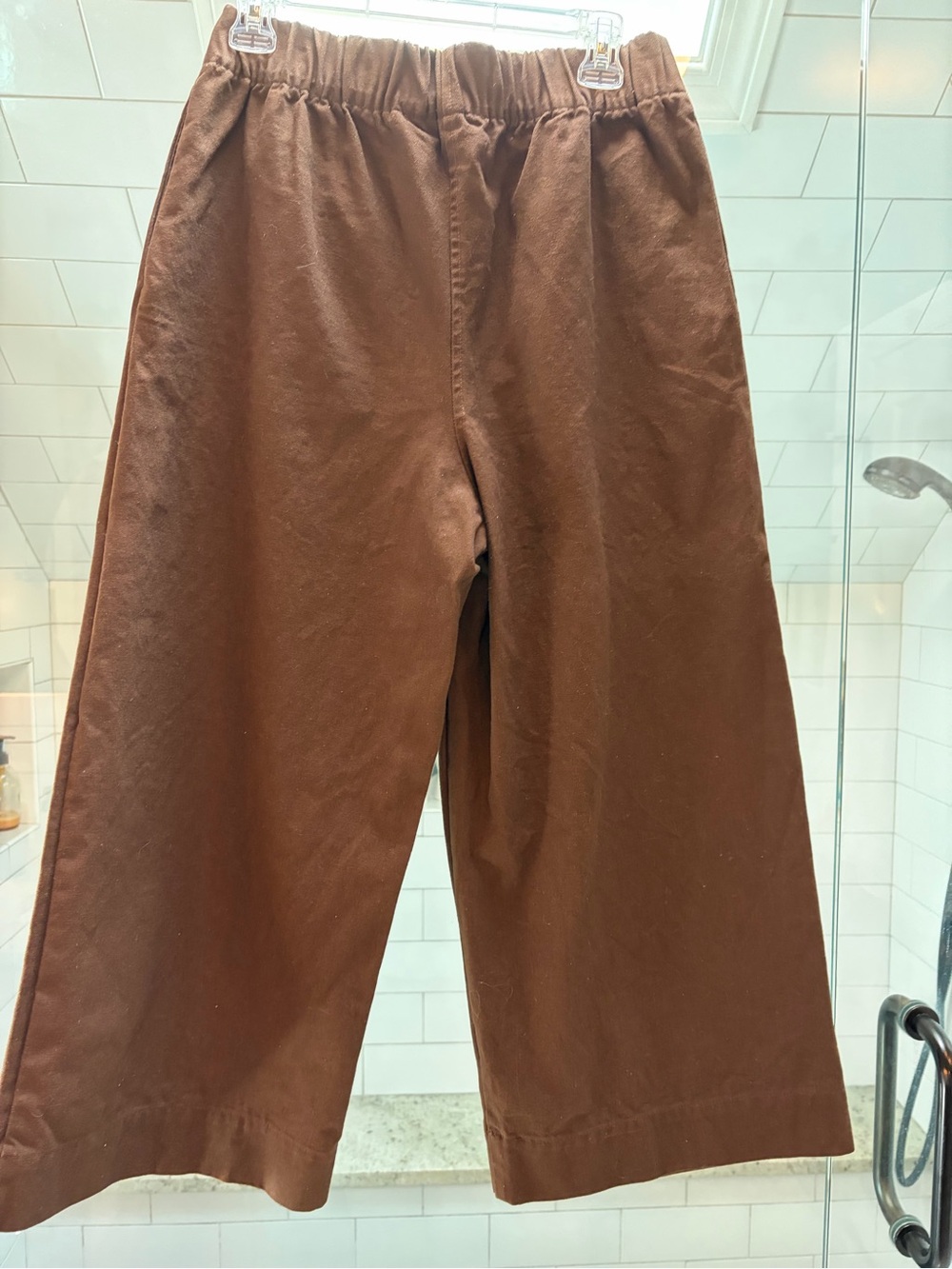 Elizabeth Suzann Umber Cotton Canvas Wide-Leg Pants L - Picture 4 of 7
